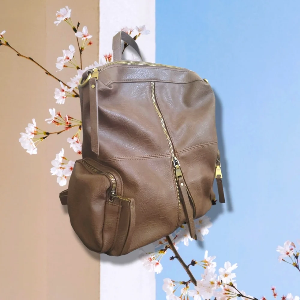 ✨️HP✨️MMS Design Studio | Women's Brown Vegan Leather Backpack (OS) - Picture 2 of 15